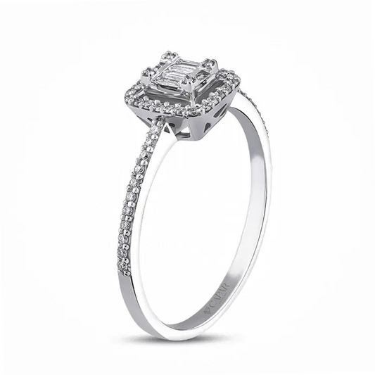 0,16 Karat Baget Pırlanta Yüzük Capar Diamond