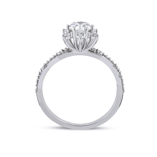 0,75 Karat Lotus Pırlanta Tektaş Yüzük Capar Diamond