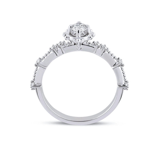 0,37 Karat Vintage Oval Pırlanta Tektaş Yüzük Capar Diamond