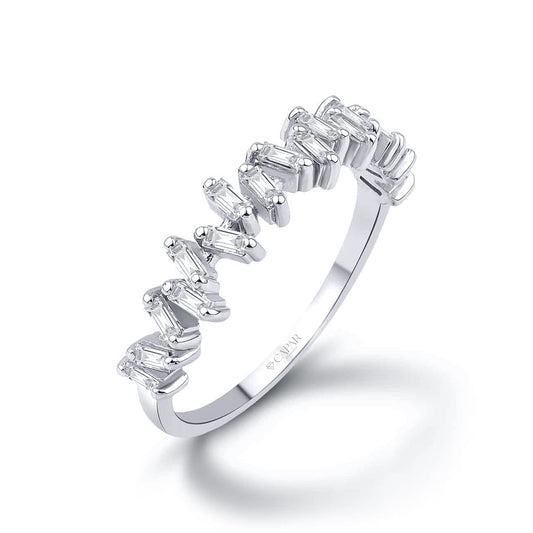 0.32 Karat Pırlanta Baget Yarımtur Yüzük Capar Diamond