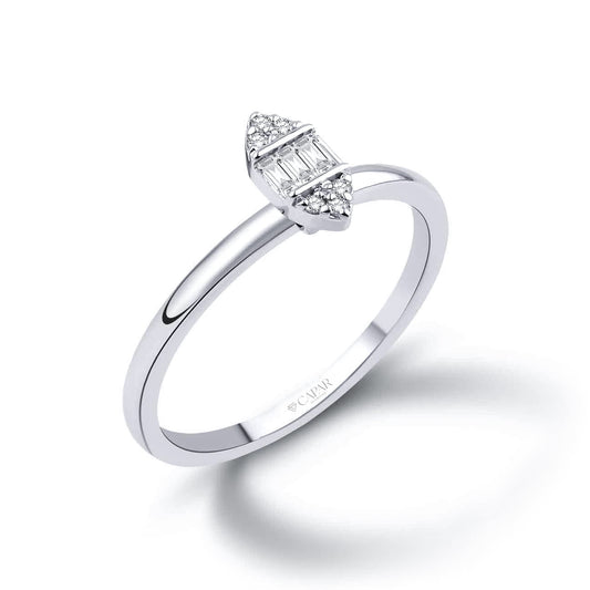0.07 Karat Pırlanta Baget Yüzük Capar Diamond