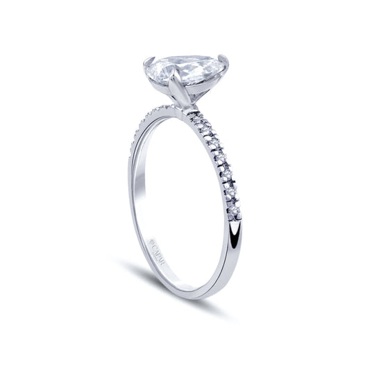 1.12 Karat Pırlanta Damla Tektaş Yüzük Capar Diamond