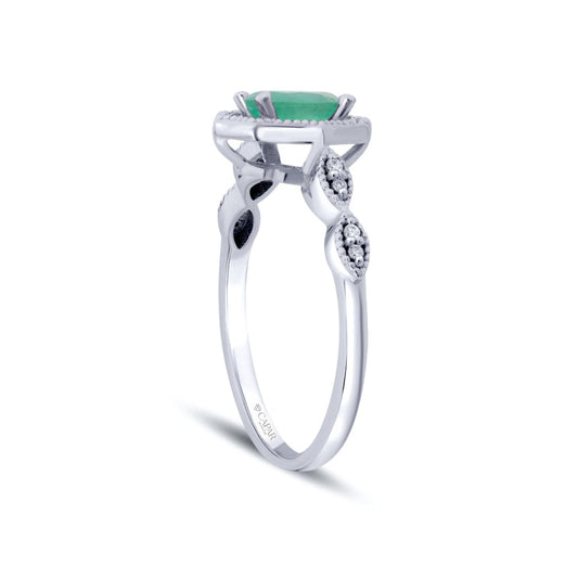 0.47 Karat Pırlanta Zümrüt Yüzük Capar Diamond
