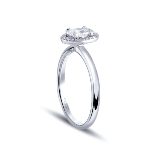 0.25 Karat Pırlanta Oval Tektaş Yüzük Capar Diamond