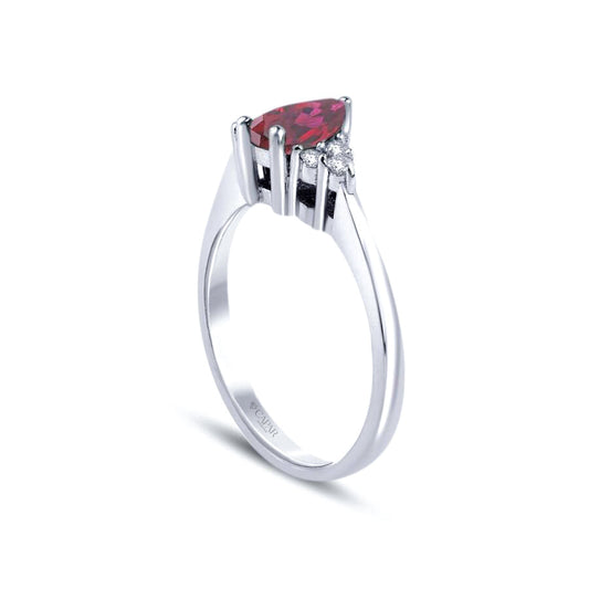 0.57 Karat Pırlanta Yakut Yüzük Capar Diamond