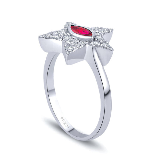 0.63 Karat Pırlanta Yakut Yüzük Capar Diamond