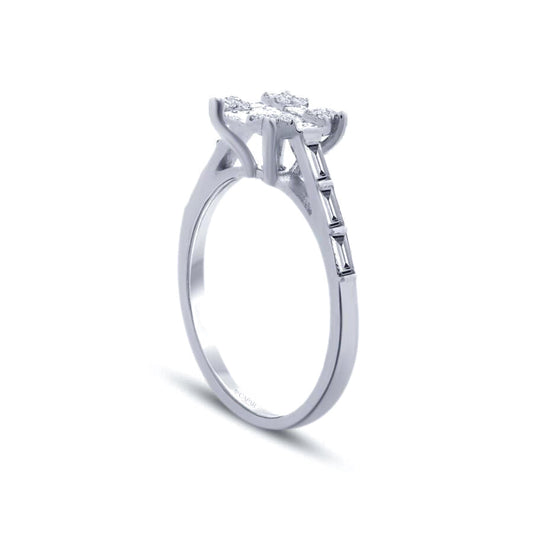 0.55 Karat Pırlanta Baget Yüzük Capar Diamond