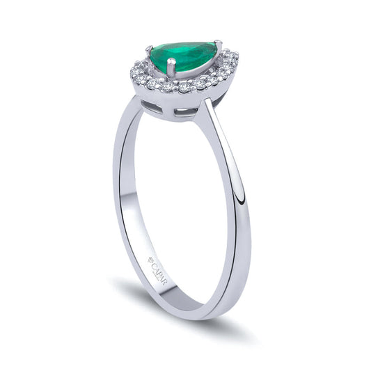 0.47 Karat Pırlanta Zümrüt Yüzük Capar Diamond