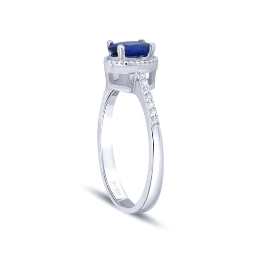 0.96 Karat Pırlanta Safir Yüzük Capar Diamond