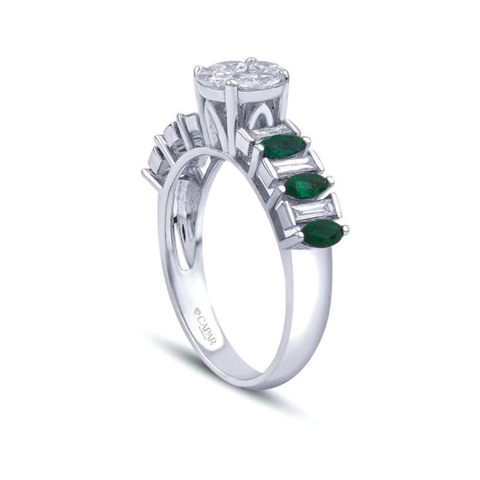 1.12 Karat Pırlanta Zümrüt Yüzük Capar Diamond