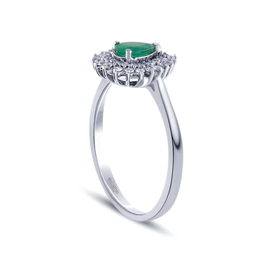0.91 Karat Pırlanta Zümrüt Yüzük Capar Diamond