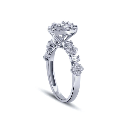 0.82 Karat Pırlanta Baget Yüzük Capar Diamond