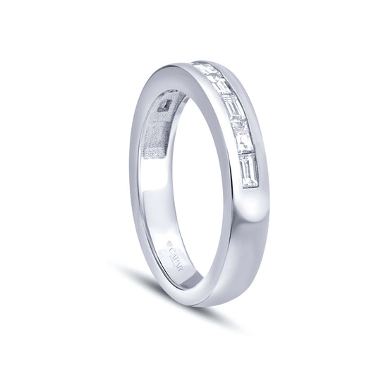 0.56 Karat Pırlanta Baget Yarımtur Yüzük Capar Diamond