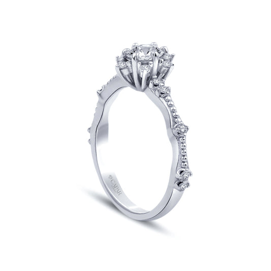0.51 Karat Pırlanta Lotus Tektaş Yüzük Capar Diamond