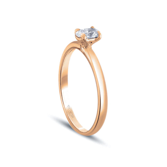 0.20 Karat Pırlanta Oval Tektaş Yüzük Capar Diamond