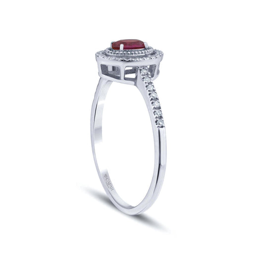 0.41 Karat Pırlanta Yakut Yüzük Capar Diamond