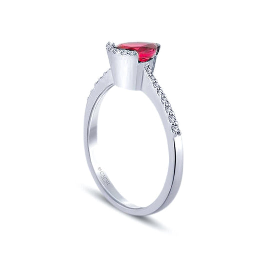 1.08 Karat Pırlanta Yakut Yüzük Capar Diamond