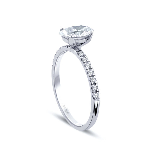 1.15 Karat Pırlanta Oval Tektaş Yüzük Capar Diamond