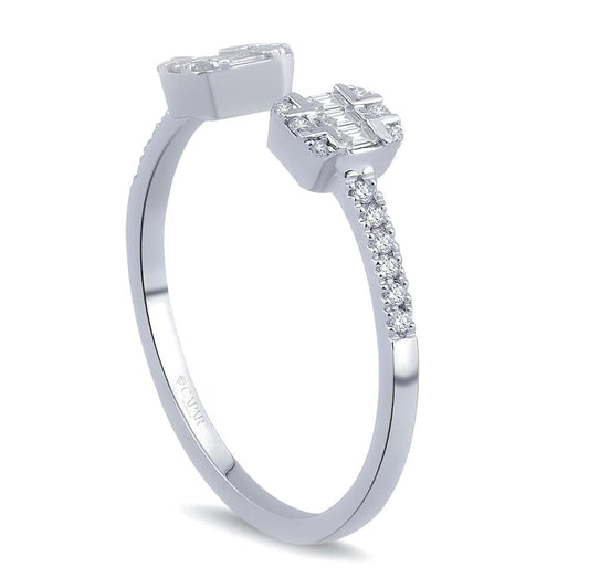 0.20 Karat Pırlanta Baget Yüzük Capar Diamond