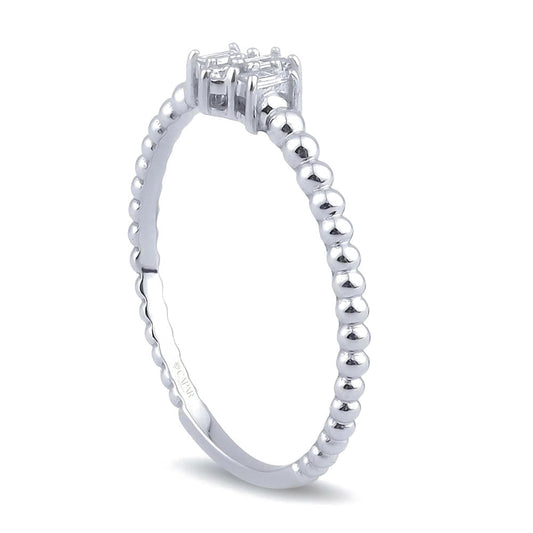 0.08 Karat Pırlanta Baget Yüzük Capar Diamond