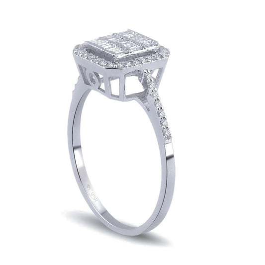 0.50 Karat Baget Pırlanta Yüzük Capar Diamond