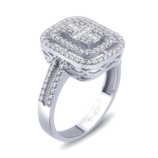 0.75 Karat Baget Pırlanta Yüzük Capar Diamond