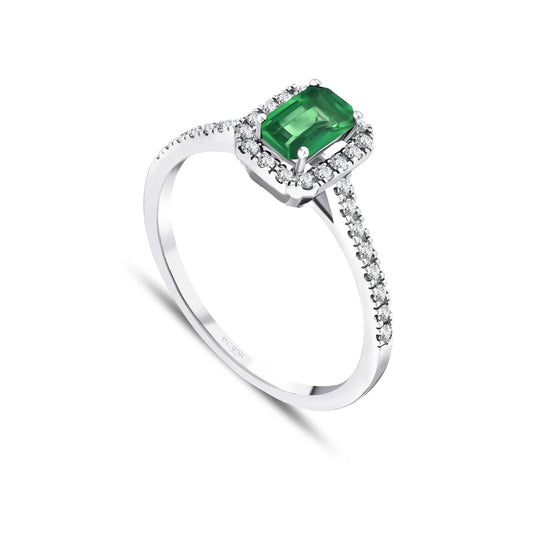 0.70 Karat Zümrüt Pırlanta Yüzük Capar Diamond