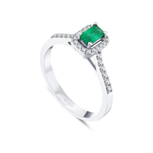 0.42 Karat Zümrüt Pırlanta Yüzük Capar Diamond