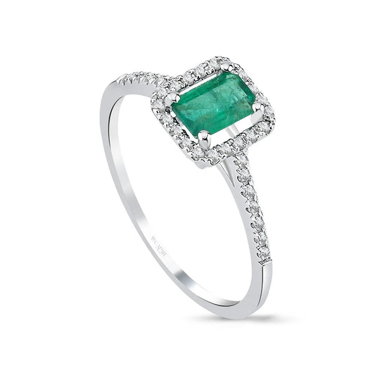0.72 Karat Pırlantalı Zümrüt Yüzük Capar Diamond