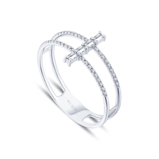 0.17 Karat Bagetli Pırlanta Yüzük Capar Diamond