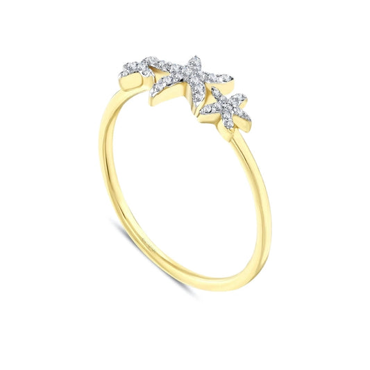 0.21 Karat Deniz Yıldızı Pırlanta Yüzük Capar Diamond