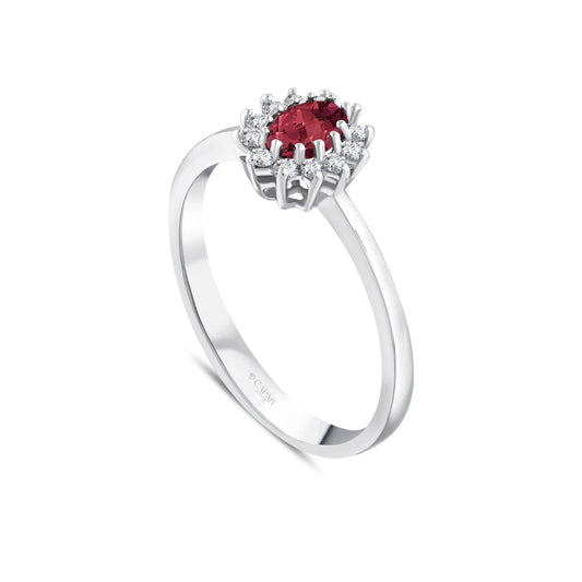 0.57 Karat Oval Yakut Pırlanta Yüzük Capar Diamond