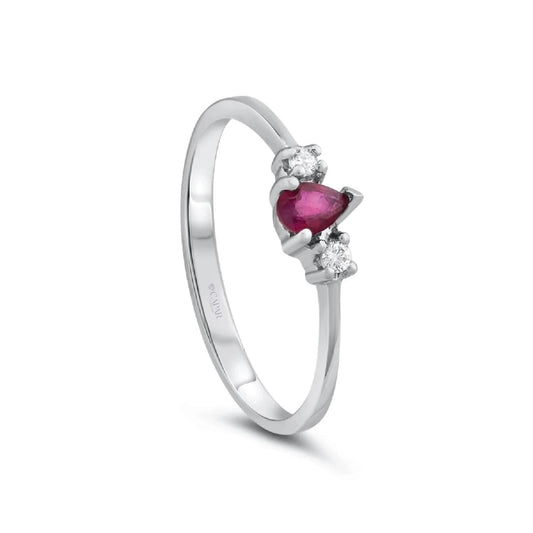 0.23 Karat Pırlanta Yakut Yüzük Capar Diamond