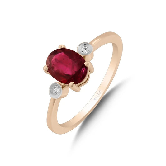 1.90 Karat Pırlanta Oval Yakut Yüzük Capar Diamond