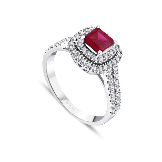 1.33 Karat Prenses Kesim Yakut Pırlanta Yüzük Capar Diamond