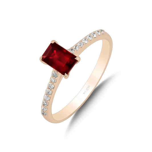 0.98 Karat Pırlanta Yakut Yüzük Capar Diamond