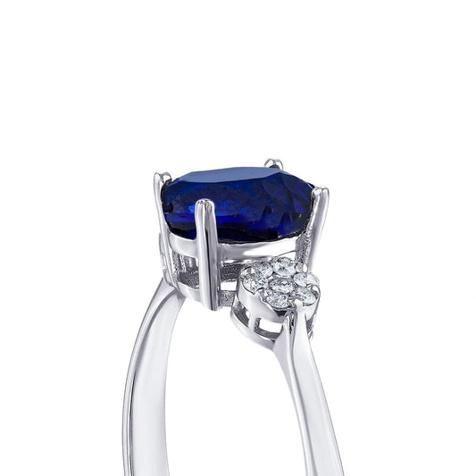 0.08 Karat Safir Taşlı Pırlanta Yüzük Capar Diamond