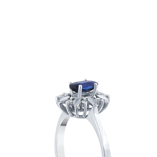 0.07 Karat Safir Taşlı Pırlanta Yüzük Capar Diamond