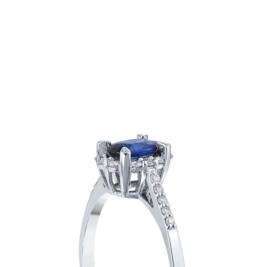 0.15 Karat Safir Taşlı Pırlanta Yüzük Capar Diamond