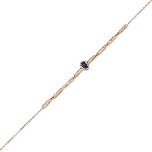 0.23 Karat Safir Taşlı Pırlanta Bileklik Capar