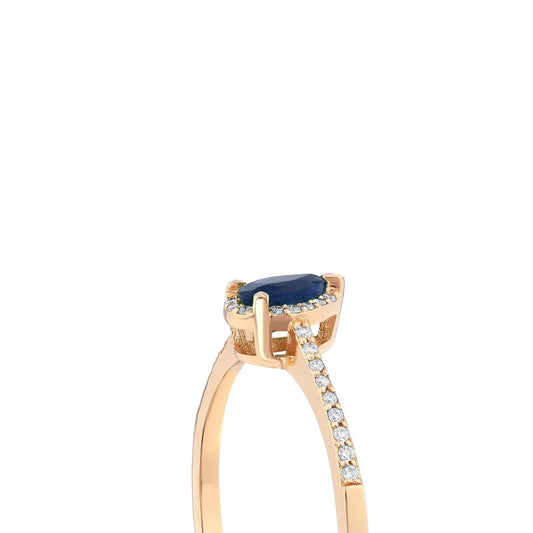0.11 Karat Safir Taşlı Pırlanta Yüzük Capar Diamond