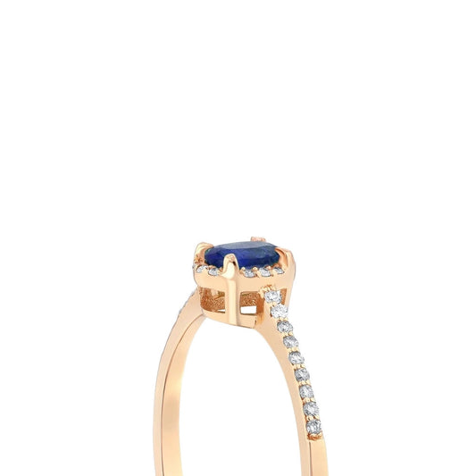 0.10 Karat Safir Taşlı Pırlanta Yüzük Capar Diamond