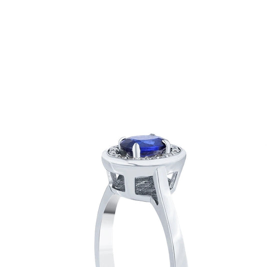 0.10 Karat Safir Taşlı Pırlanta Yüzük Capar Diamond