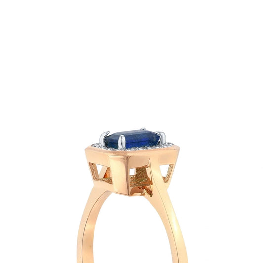 0.09 Karat Safir Taşlı Pırlanta Yüzük Capar Diamond