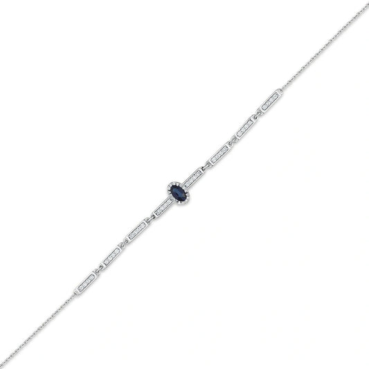 0.27 Karat Safir Taşlı Pırlanta Bileklik Capar
