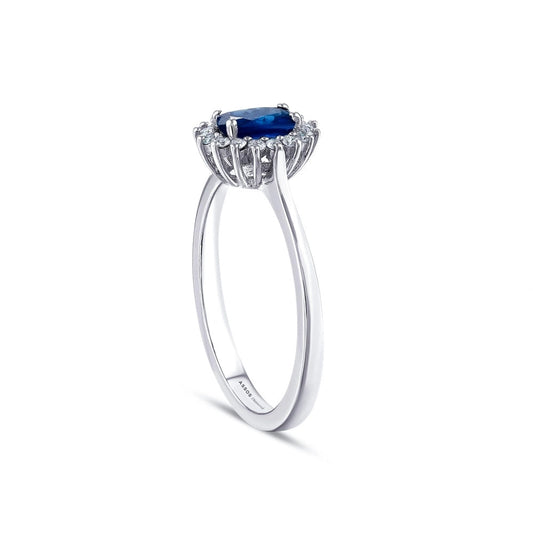 0.07 Karat Safir Taşlı Pırlanta Yüzük Capar Diamond