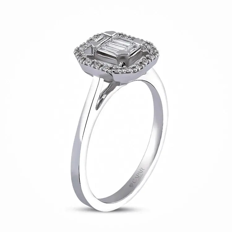 0,18 Karat Baget Pırlanta Yüzük Capar Diamond