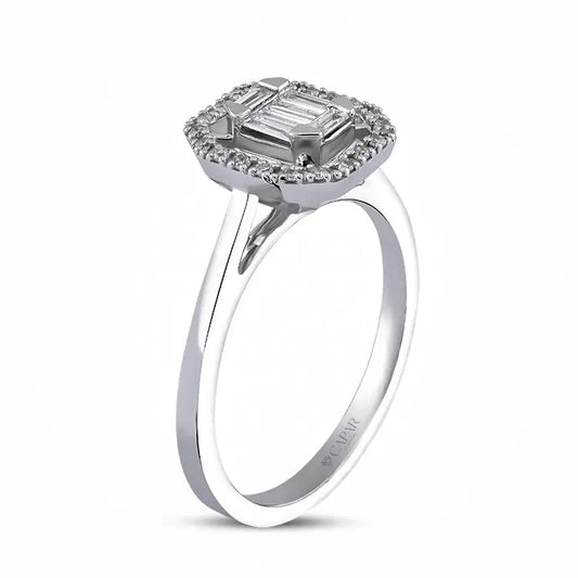 0,18 Karat Baget Pırlanta Yüzük Capar Diamond