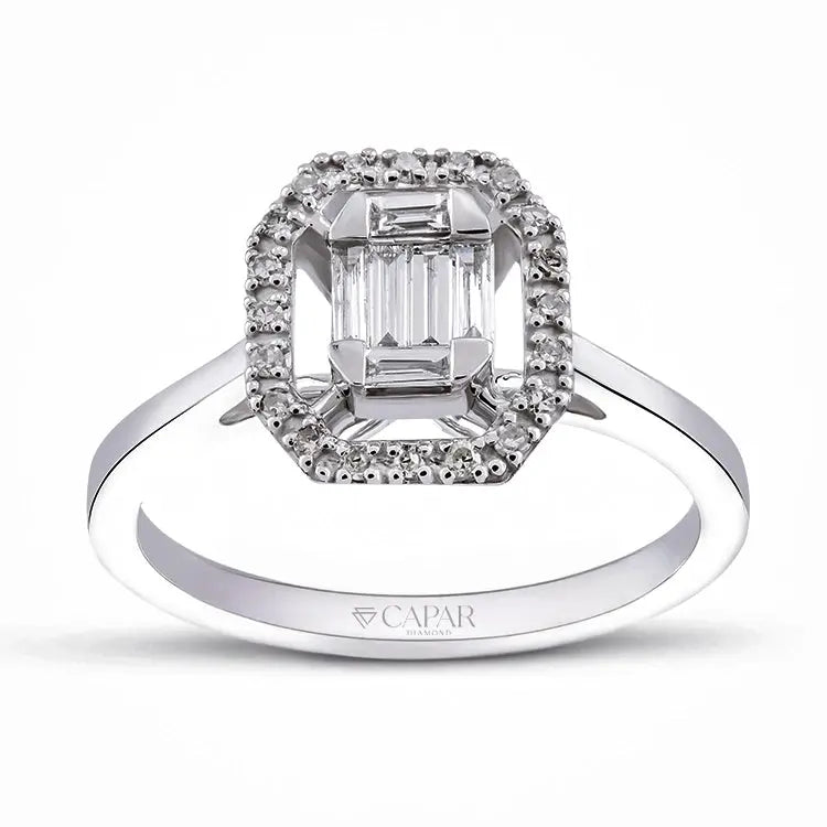 0,18 Karat Baget Pırlanta Yüzük Capar Diamond