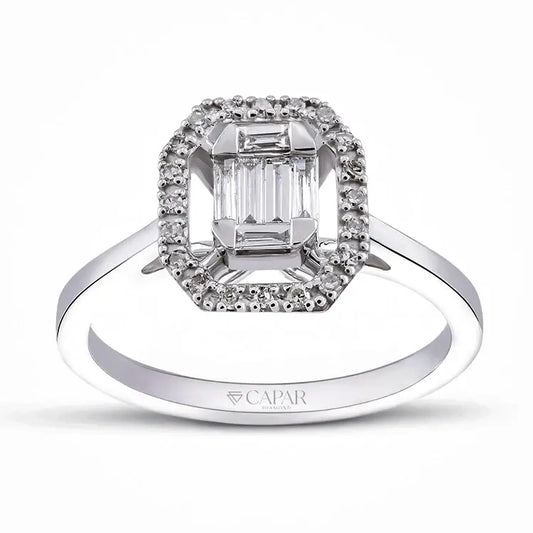0,18 Karat Baget Pırlanta Yüzük Capar Diamond